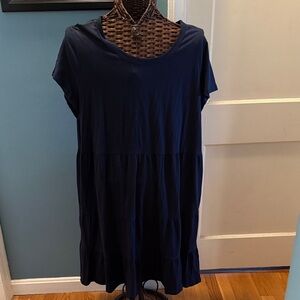 Chic Navy Blue Midi Dress